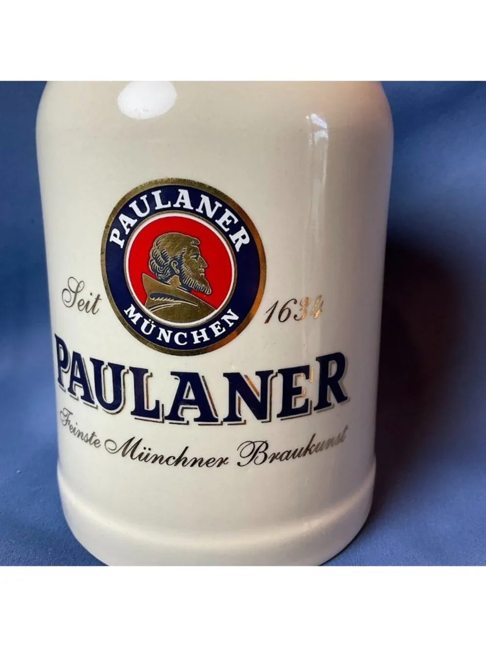 Vintage Paulaner München 0.5L Beer Stein Mug German Stoneware Oktoberfest